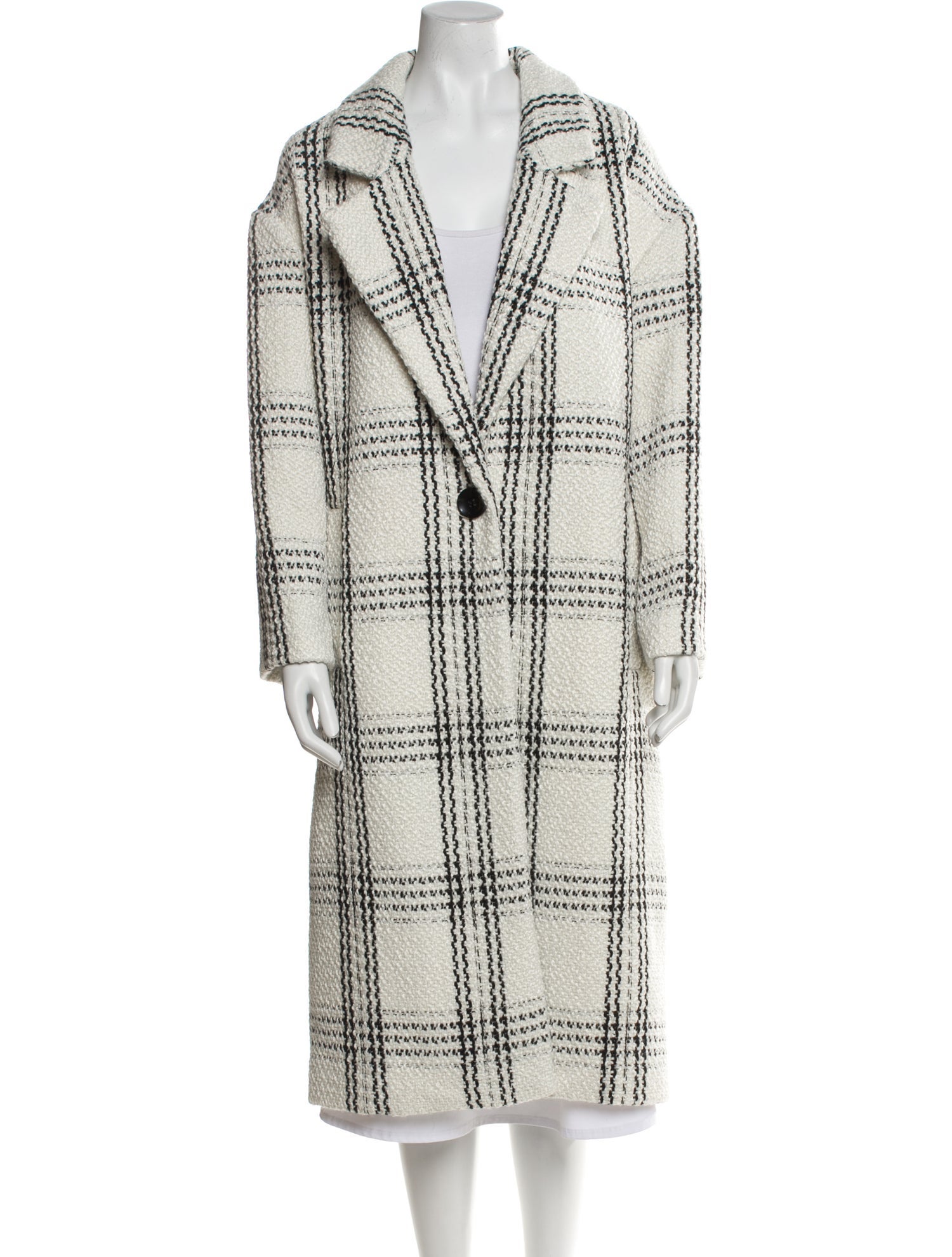 Vince Camuto Plaid Print Coat